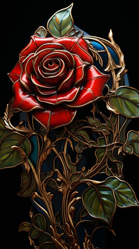 Beautiful Red Rose Flower Aesthetics (27)