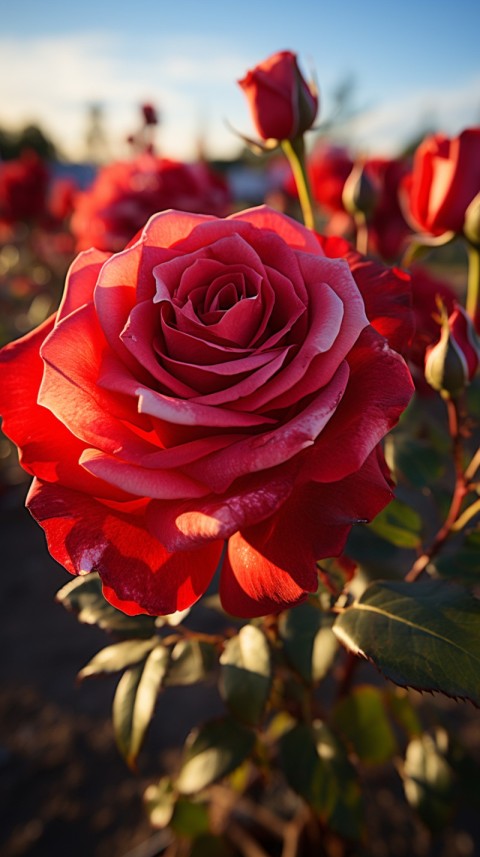 Beautiful Red Rose Flower Aesthetics (92)