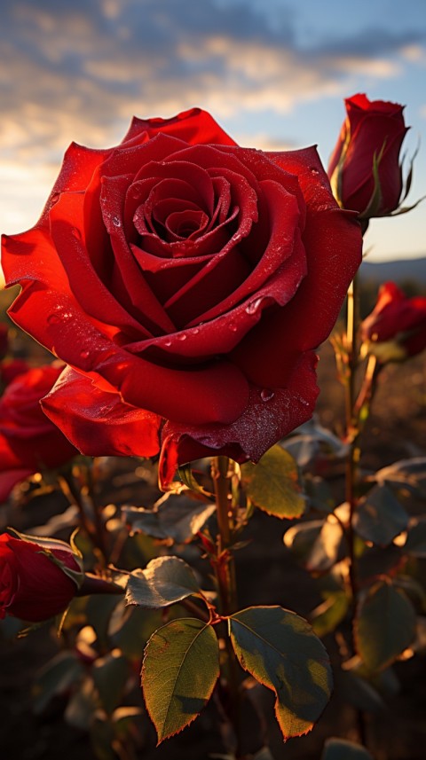 Beautiful Red Rose Flower Aesthetics (90)