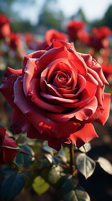 Beautiful Red Rose Flower Aesthetics (85)