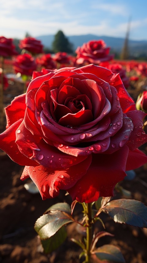 Beautiful Red Rose Flower Aesthetics (121)