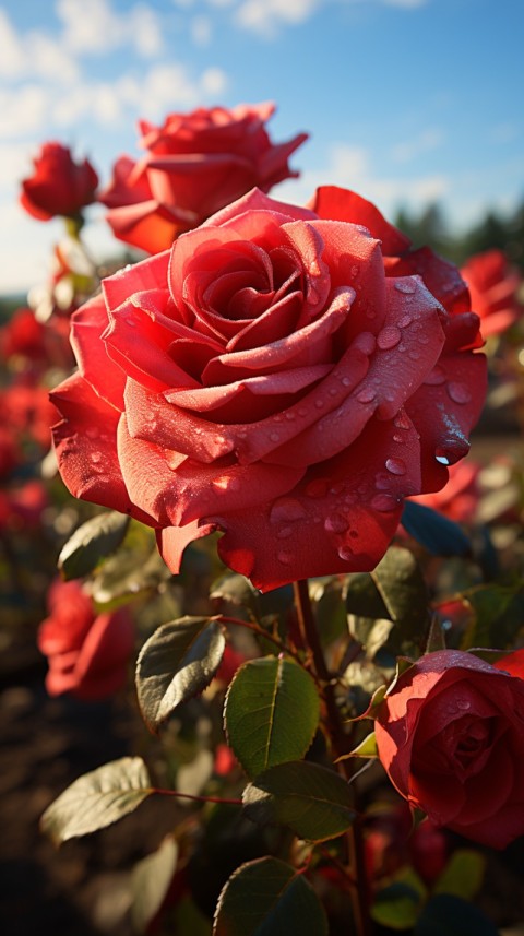 Beautiful Red Rose Flower Aesthetics (115)