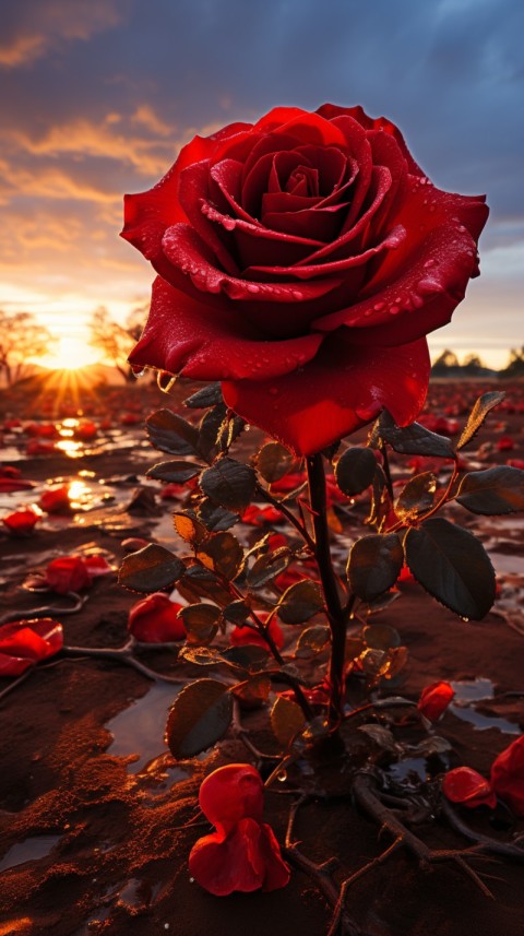 Beautiful Red Rose Flower Aesthetics (106)