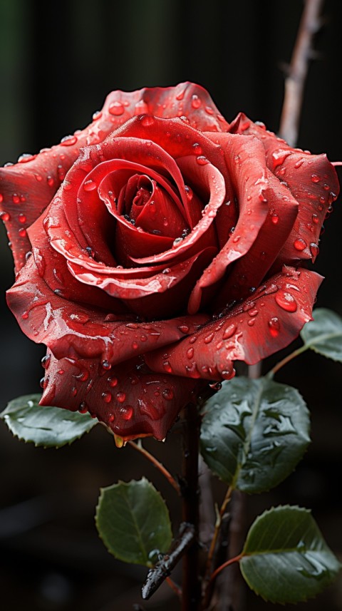 Beautiful Red Rose Flower Aesthetics (143)