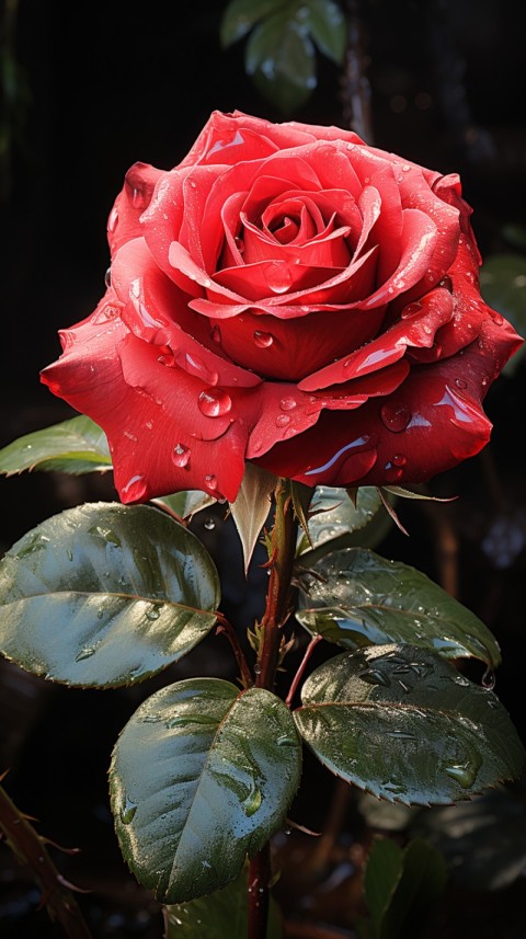 Beautiful Red Rose Flower Aesthetics (161)