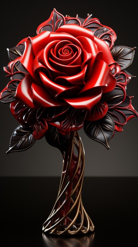 Beautiful Red Rose Flower Aesthetics (165)