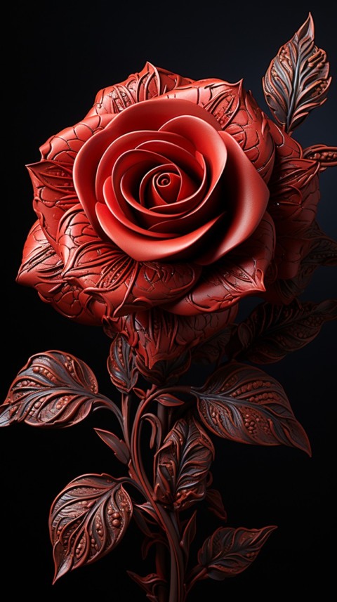 Beautiful Red Rose Flower Aesthetics (158)