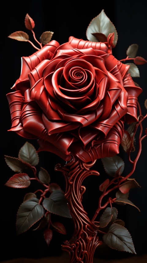Beautiful Red Rose Flower Aesthetics (164)