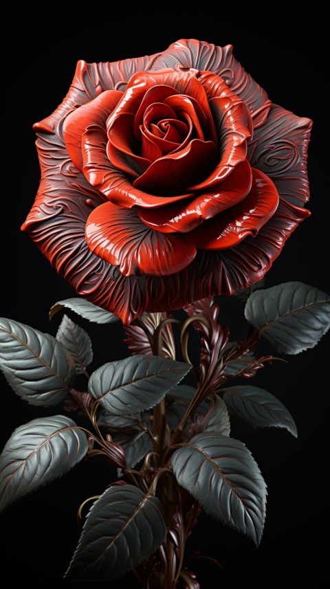 Beautiful Red Rose Flower Aesthetics (156)