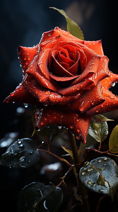 Beautiful Red Rose Flower Aesthetics (154)
