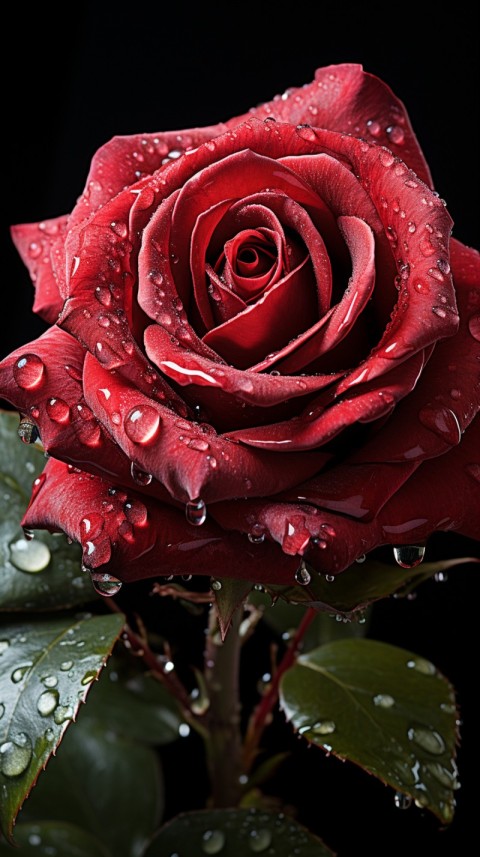 Beautiful Red Rose Flower Aesthetics (176)