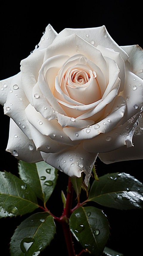 Beautiful White  Rose Flower Aesthetics (27)