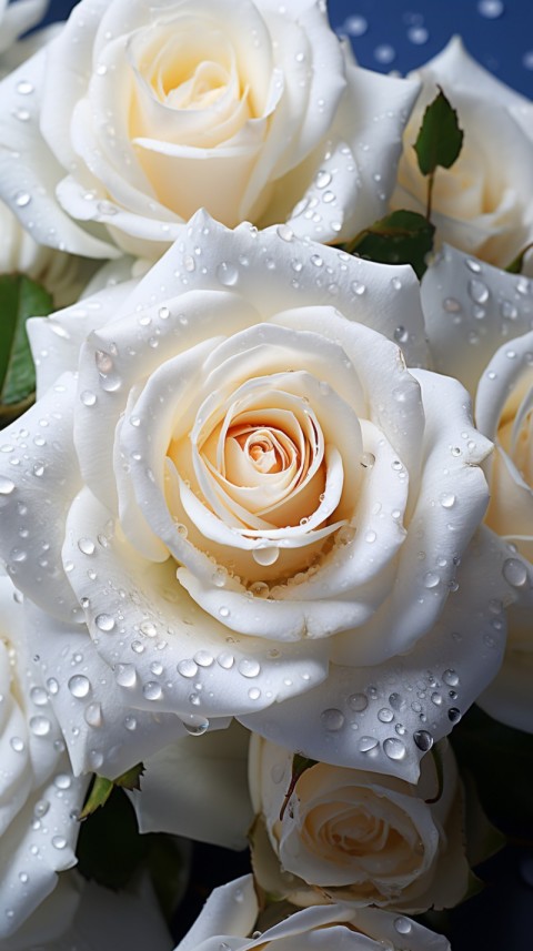 Beautiful White  Rose Flower Aesthetics (37)