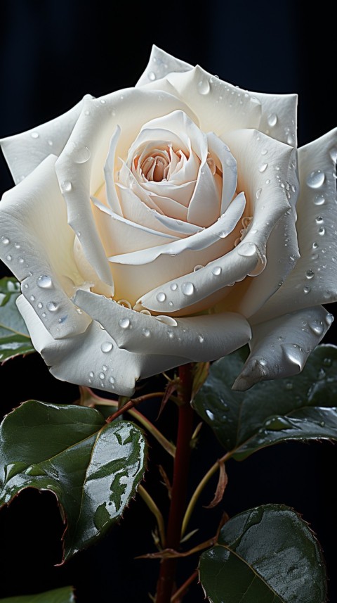Beautiful White  Rose Flower Aesthetics (23)