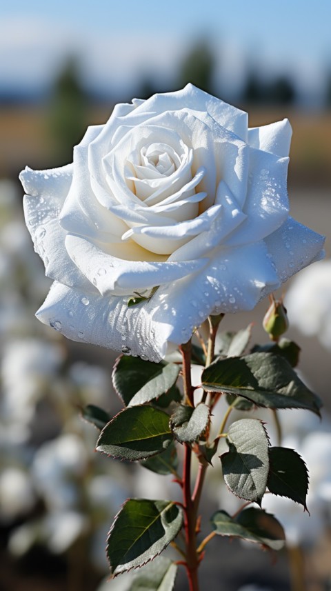 Beautiful White  Rose Flower Aesthetics (4)