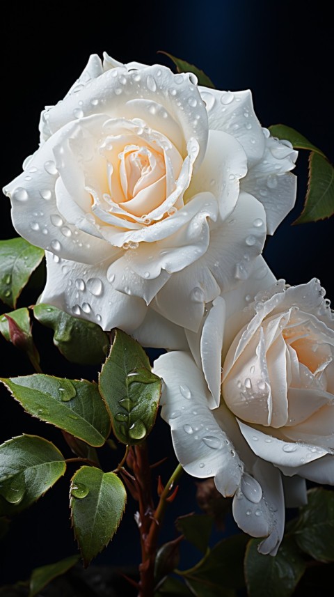 Beautiful White  Rose Flower Aesthetics (46)