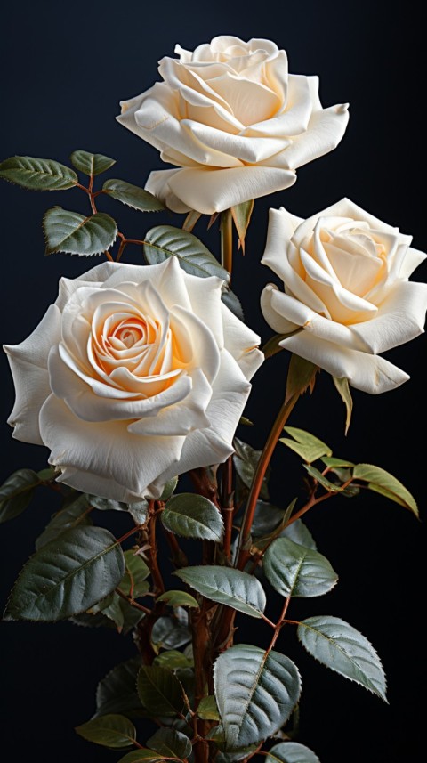 Beautiful White  Rose Flower Aesthetics (42)