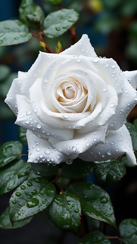 Beautiful White  Rose Flower Aesthetics (35)