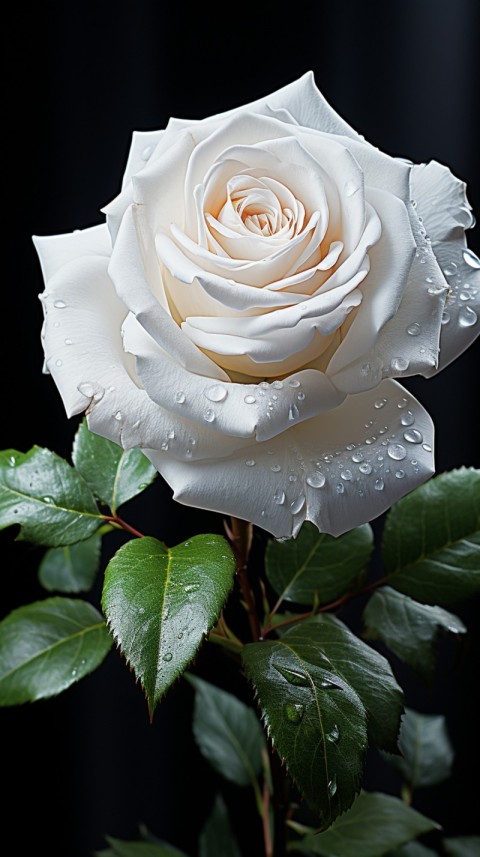 Beautiful White  Rose Flower Aesthetics (31)