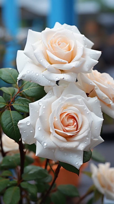Beautiful White  Rose Flower Aesthetics (74)