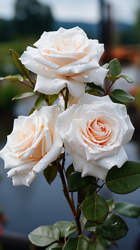 Beautiful White  Rose Flower Aesthetics (68)
