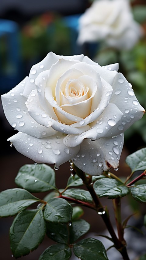 Beautiful White  Rose Flower Aesthetics (51)