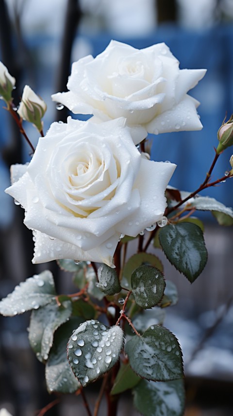 Beautiful White  Rose Flower Aesthetics (92)