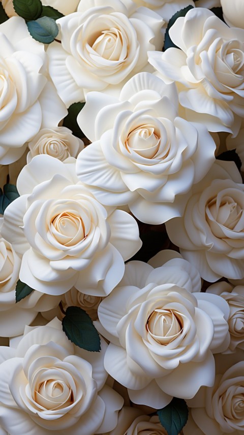 Beautiful White  Rose Flower Aesthetics (100)