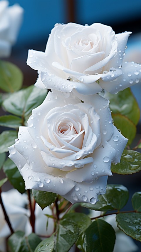 Beautiful White  Rose Flower Aesthetics (85)