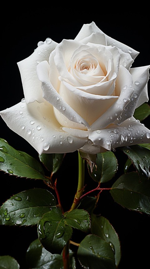 Beautiful White  Rose Flower Aesthetics (75)