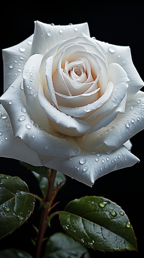 Beautiful White  Rose Flower Aesthetics (72)