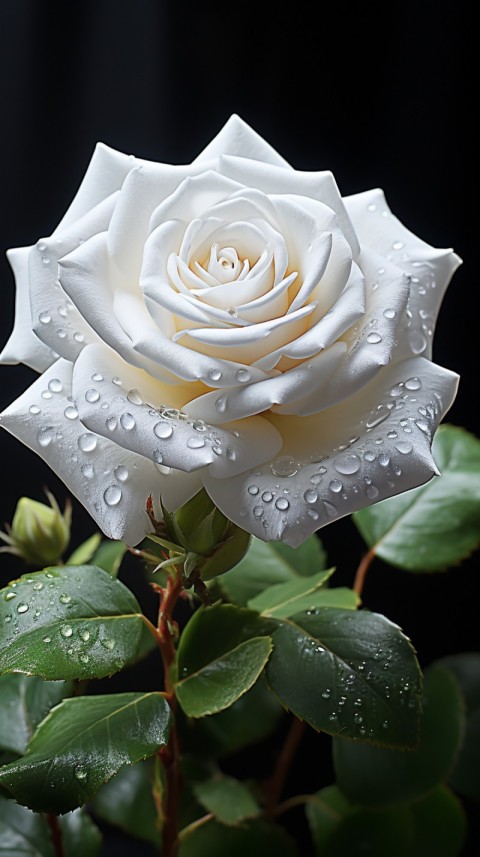 Beautiful White  Rose Flower Aesthetics (59)