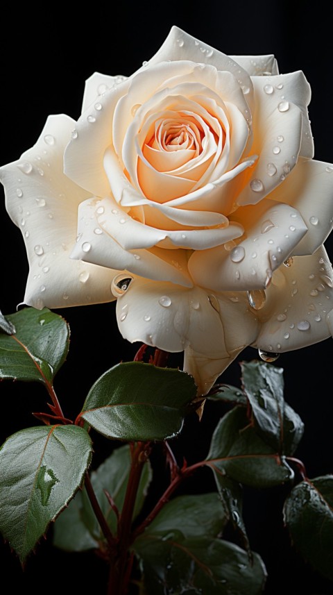 Beautiful White  Rose Flower Aesthetics (83)
