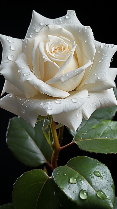 Beautiful White  Rose Flower Aesthetics (88)