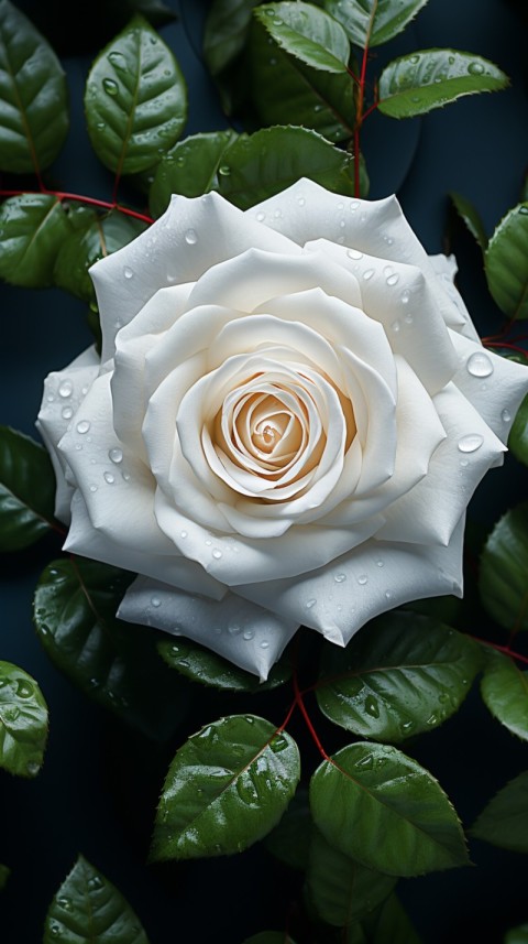 Beautiful White  Rose Flower Aesthetics (122)
