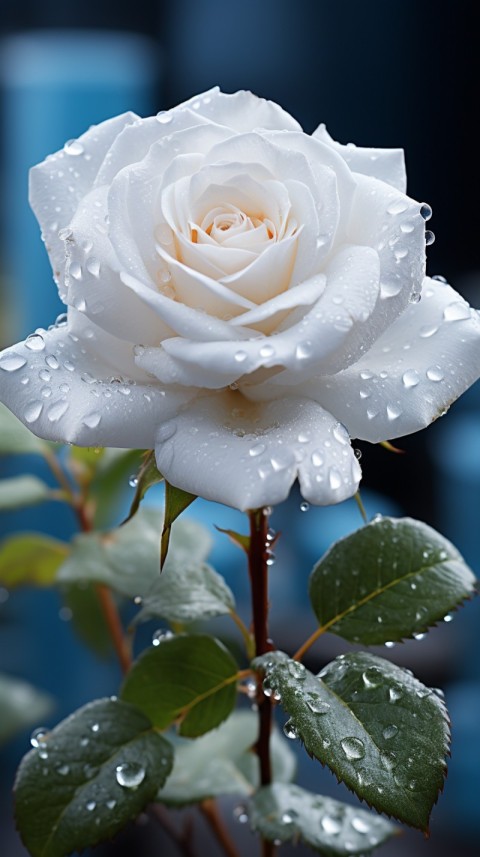 Beautiful White  Rose Flower Aesthetics (138)