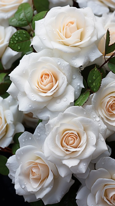 Beautiful White  Rose Flower Aesthetics (134)