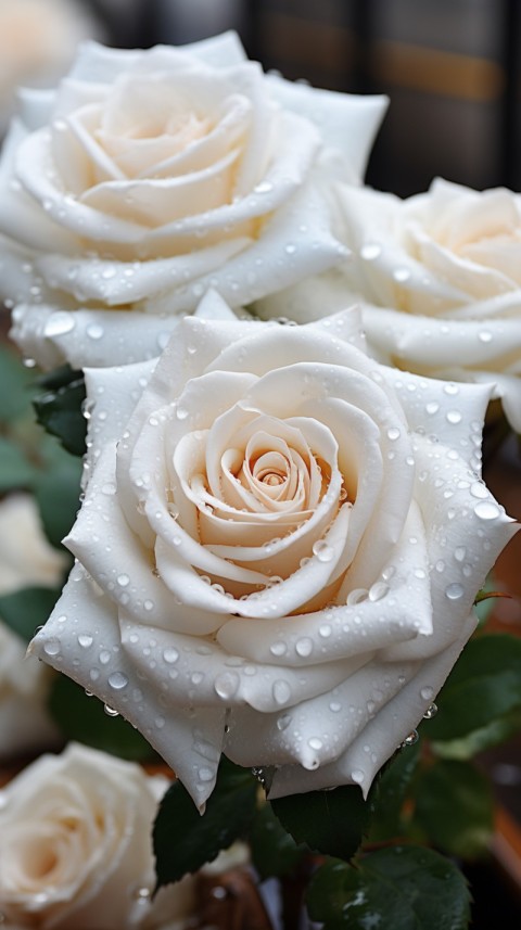 Beautiful White  Rose Flower Aesthetics (132)