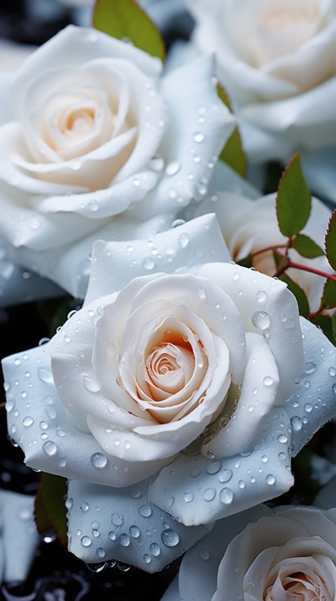 Beautiful White  Rose Flower Aesthetics (145)