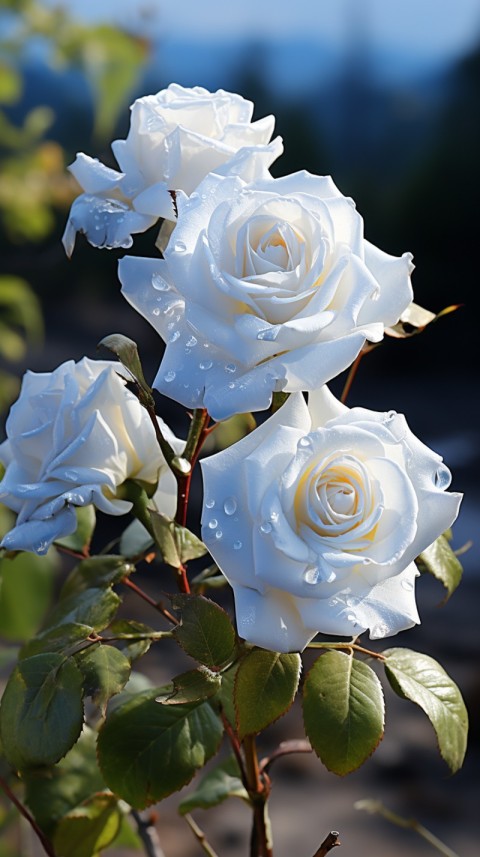 Beautiful White  Rose Flower Aesthetics (140)
