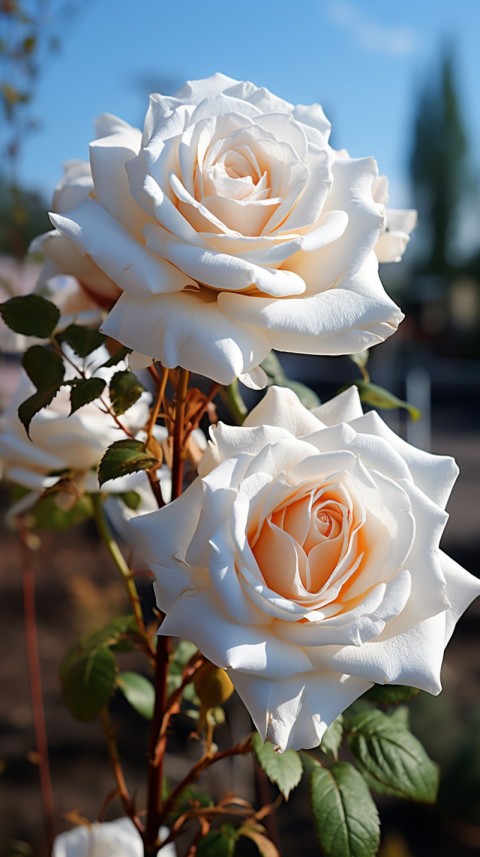 Beautiful White  Rose Flower Aesthetics (151)
