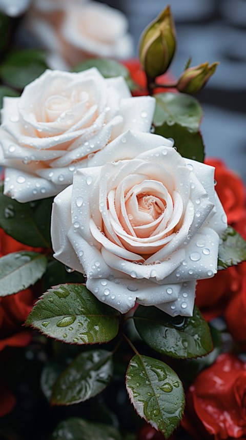 Beautiful White  Rose Flower Aesthetics (157)
