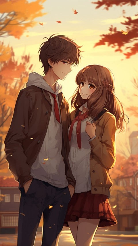 Cute Anime Couple at Road Aesthetic Romantic (4)