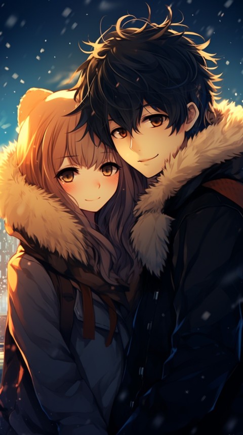 Cute Anime Couple at Road Aesthetic Romantic (39)