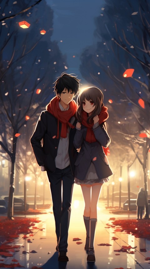 Cute Anime Couple at Road Aesthetic Romantic (55)
