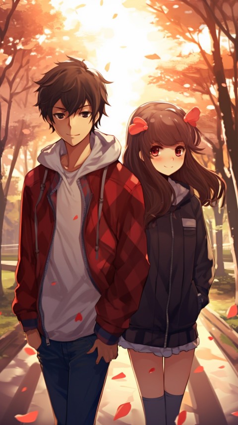 Cute Anime Couple at Road Aesthetic Romantic (129)