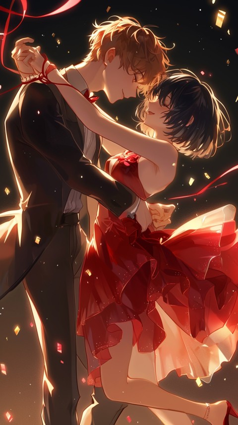 Cute Anime Couple Dancing Aesthetic (17)