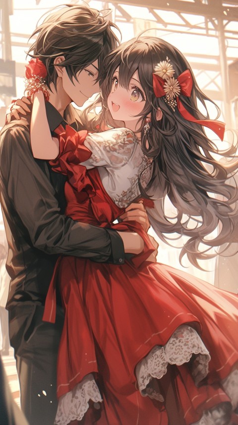 Cute Anime Couple Dancing Aesthetic (8)