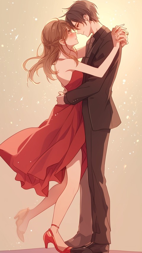 Cute Anime Couple Dancing Aesthetic (56)