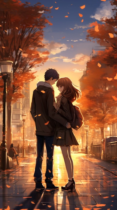 Cute Anime Couple in Street (18)